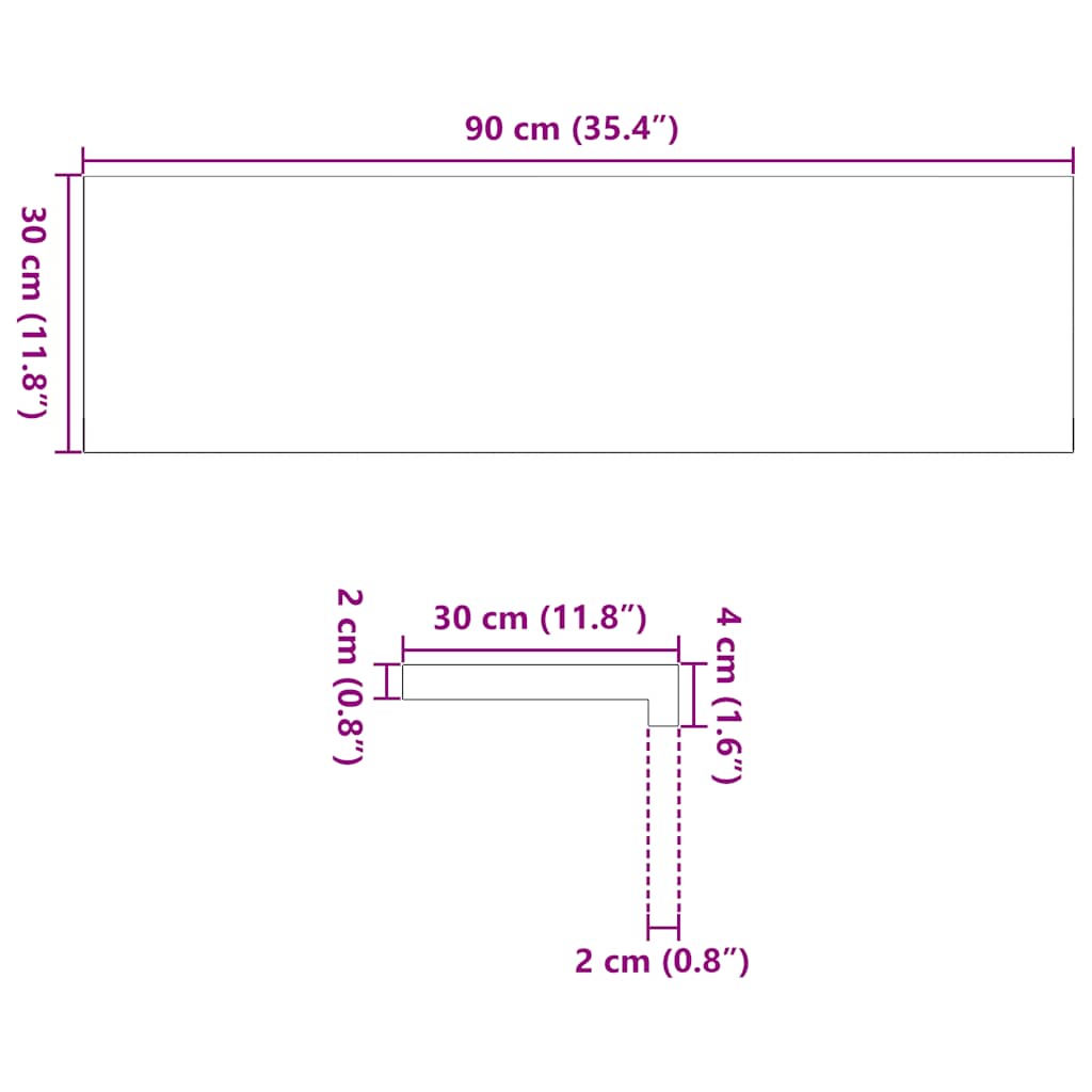 Treppenstufen 4 Stk. Hellbraun 90x30x2 cm Massivholz Eiche
