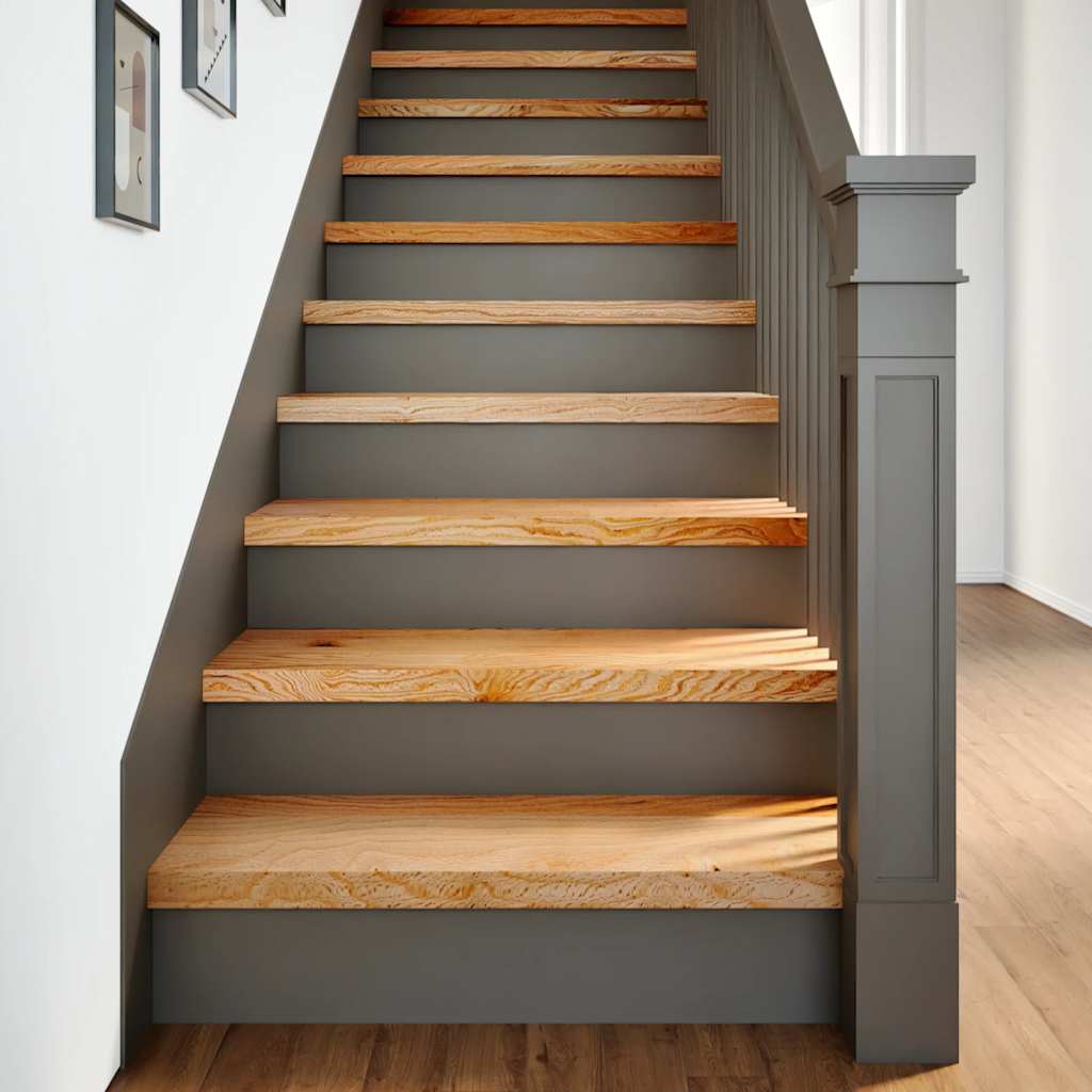 Stair treads 8 pcs. Light brown 70x30x2 cm Solid oak
