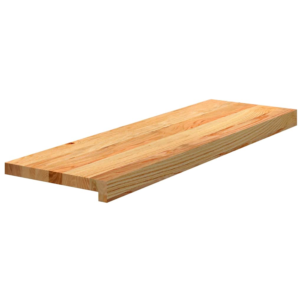 Treppenstufen 16 Stk. Hellbraun 80x25x2 cm Massivholz Eiche