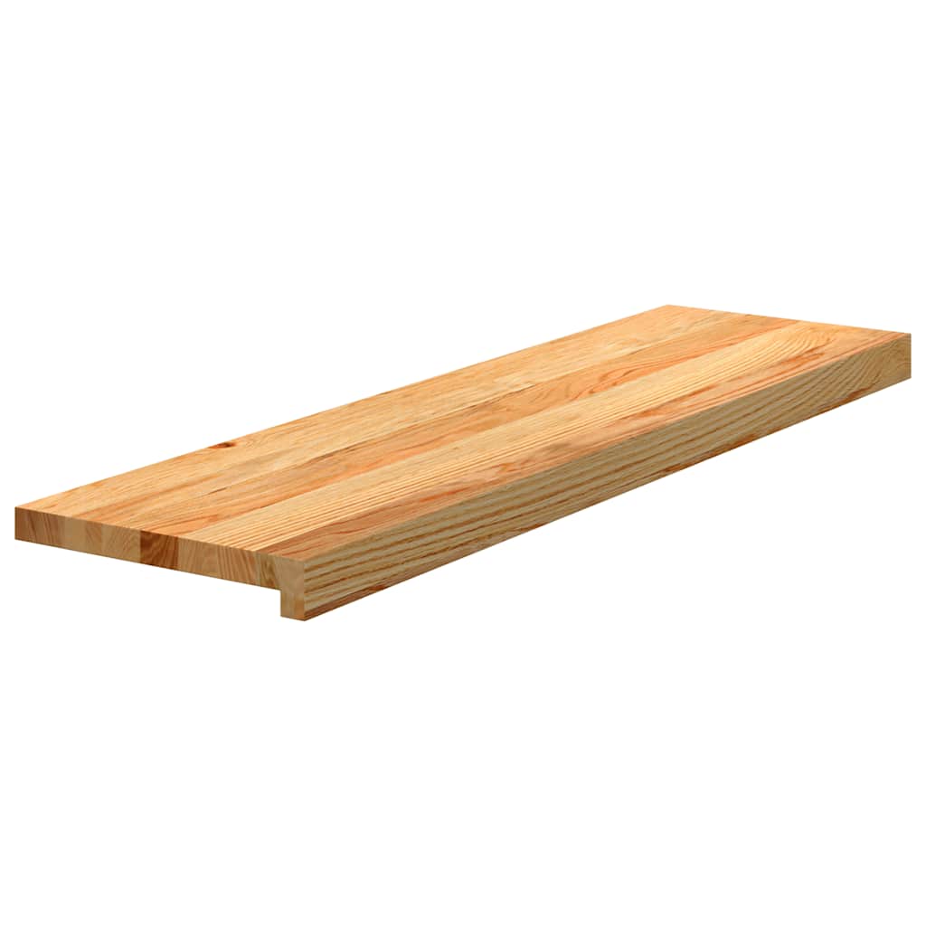 Stair treads 20 pcs. Light brown 90x30x2 cm Solid oak