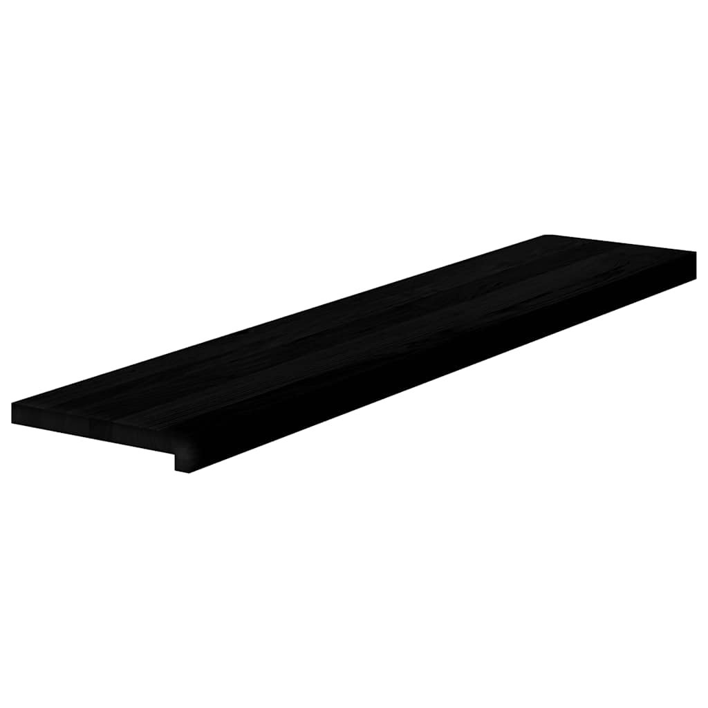 Stair Treads 4 pcs. Dark Brown 120x25x2 cm Solid Oak