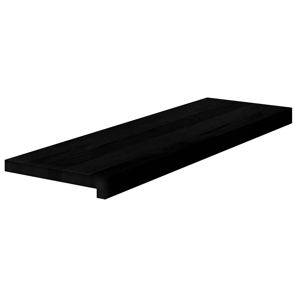 Stair treads 8 pcs. Dark brown 80x25x2 cm Solid oak