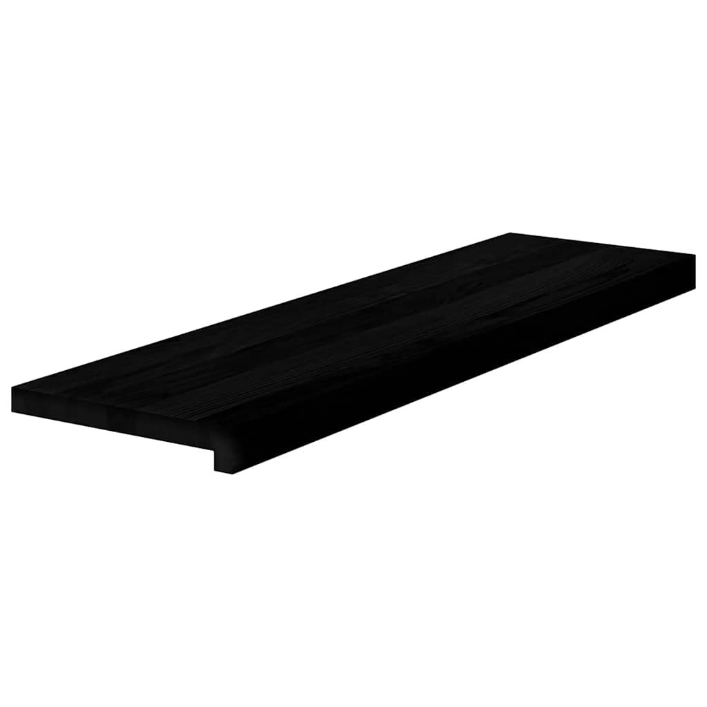 Stair Treads 8 Pcs. Dark Brown 90x25x2 cm Solid Oak