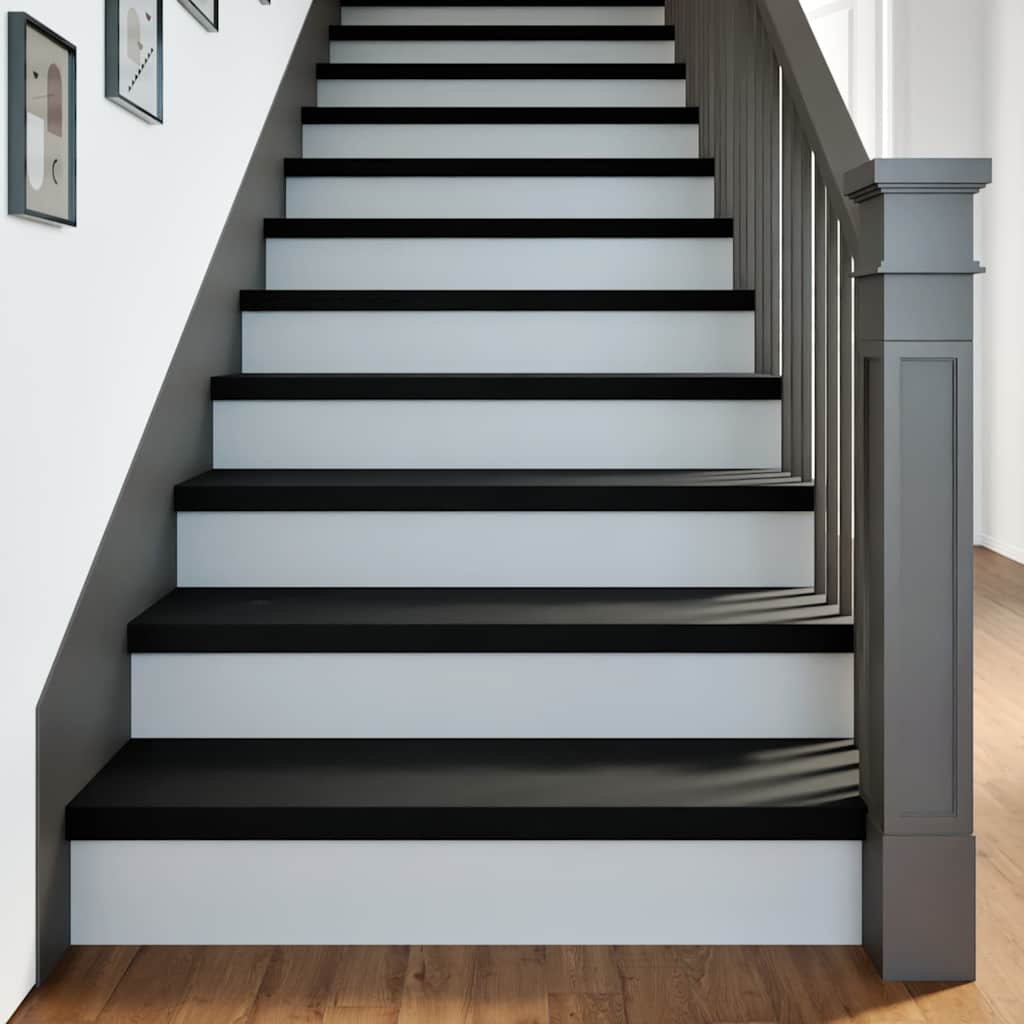 Stair Treads 8 Pcs. Dark Brown 90x25x2 cm Solid Oak