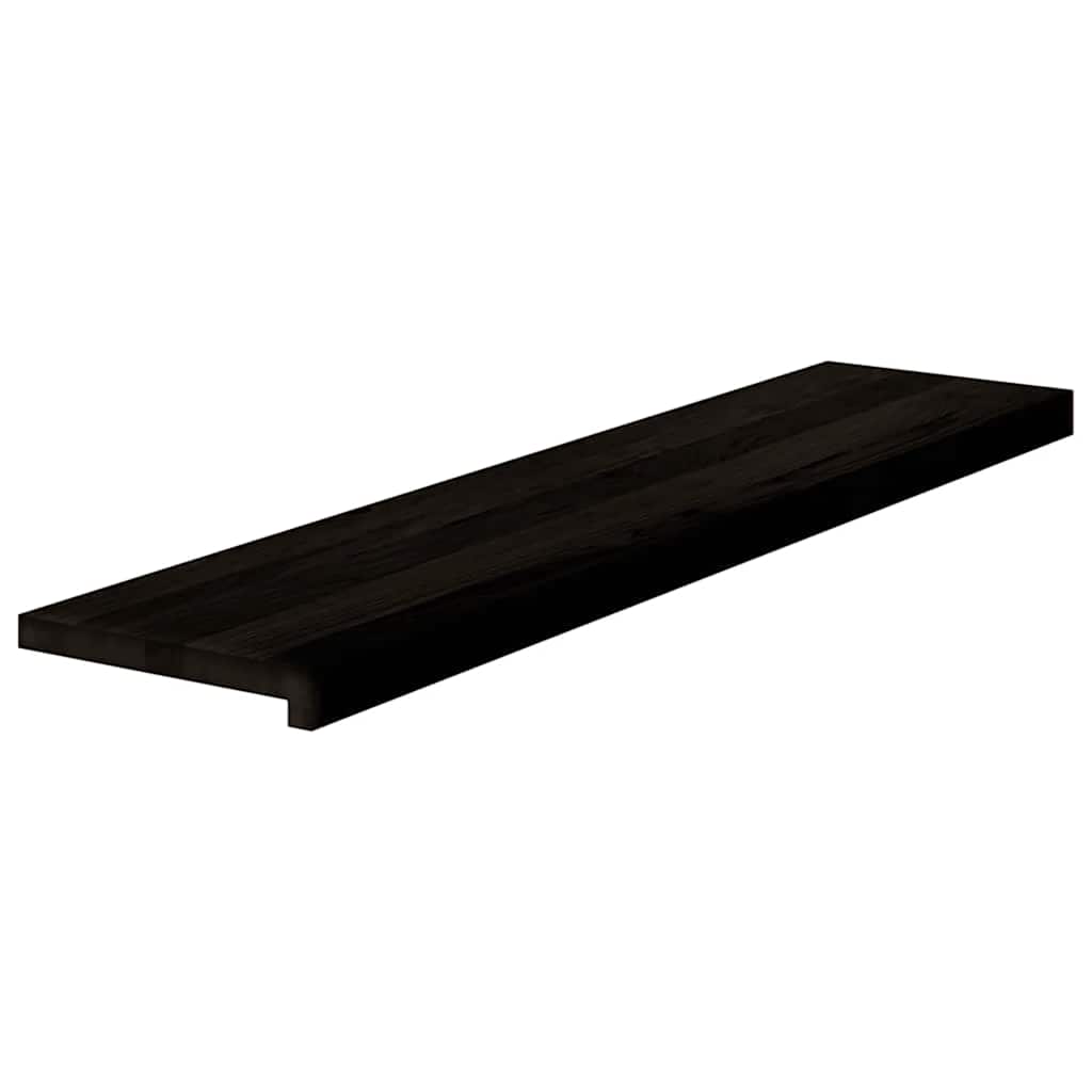 Treppenstufen 12 Stk. Dunkelbraun 110x25x2 cm Massivholz Eiche