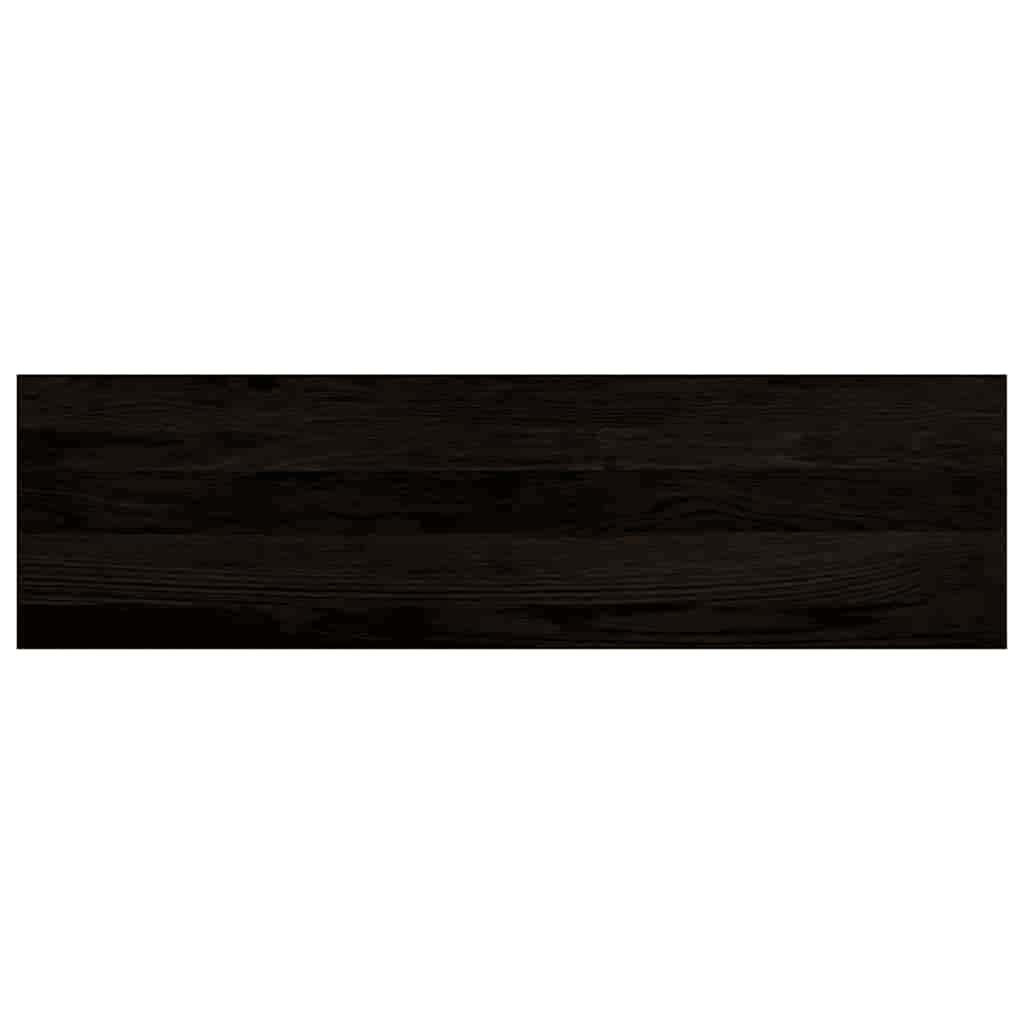 Stair treads 12 pcs. Dark brown 90x30x2 cm Solid oak wood