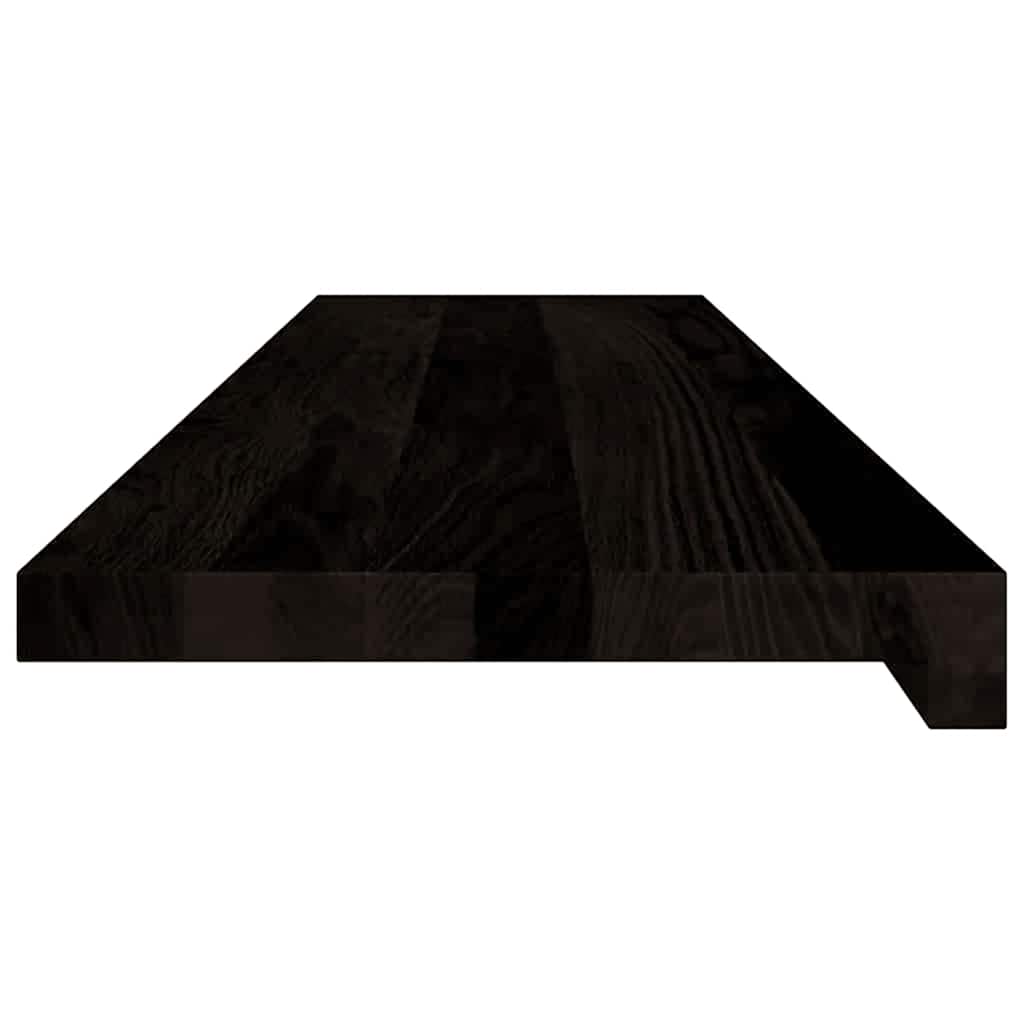 Stair treads 12 pcs. Dark brown 100x30x2 cm Solid oak