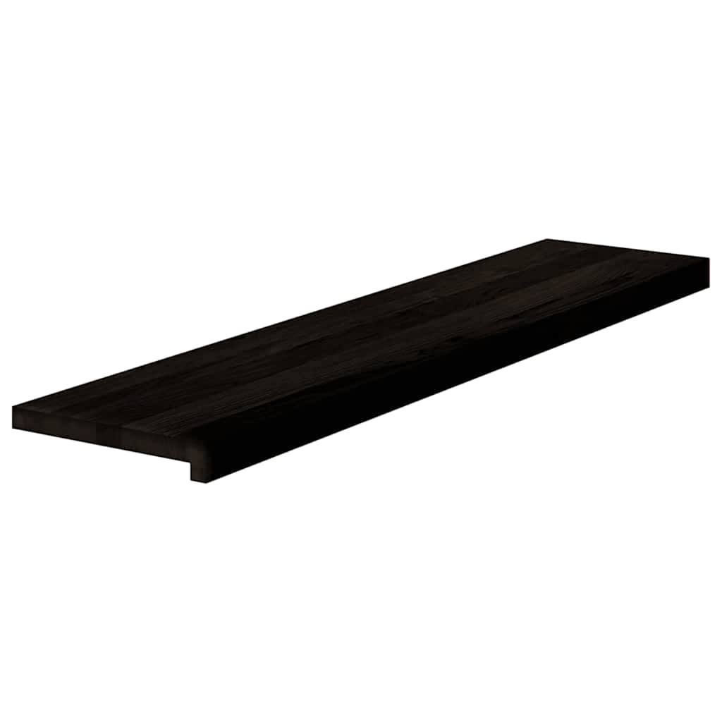 Treppenstufen 12 Stk. Dunkelbraun 110x30x2 cm Massivholz Eiche