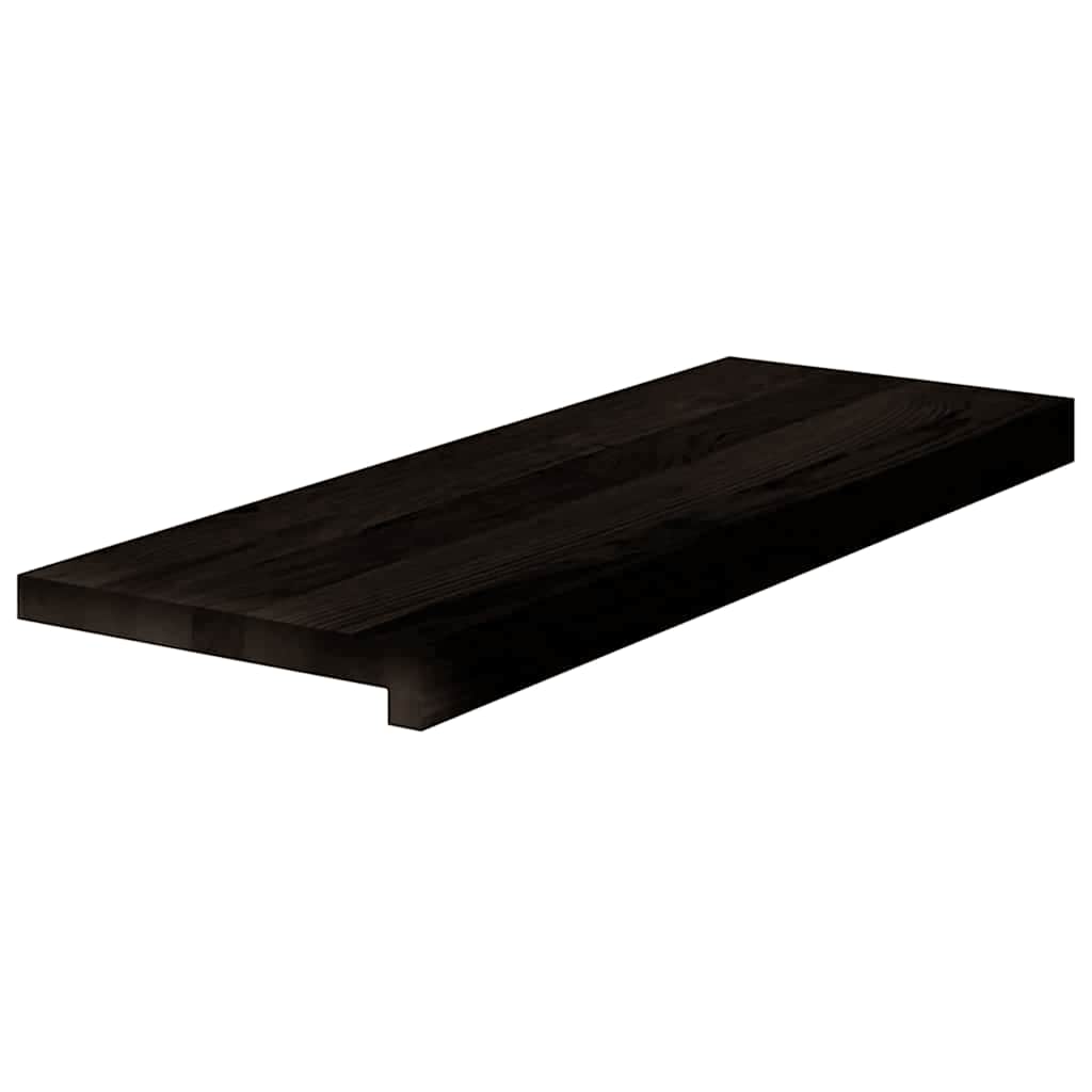 Stair treads 16 pcs. Dark brown 70x25x2 cm Solid oak