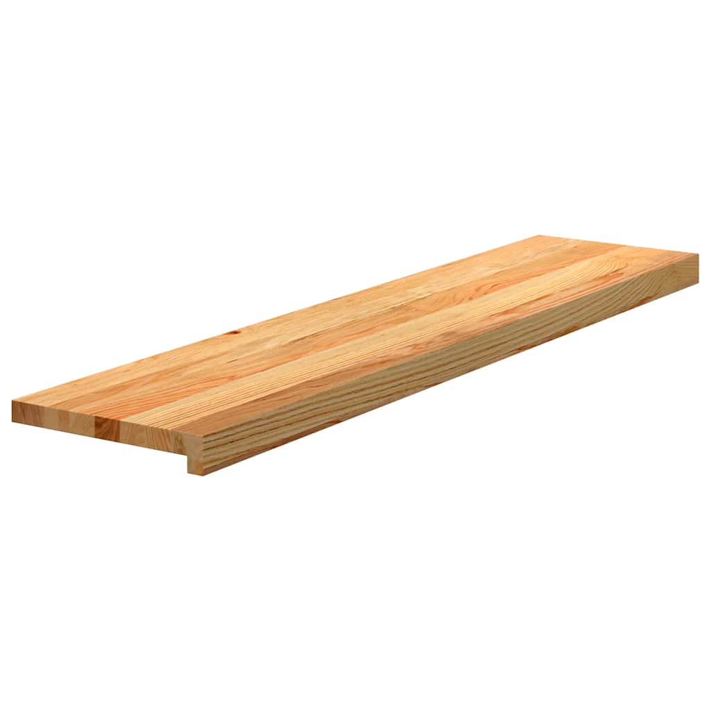 Treppenstufen 2 Stk. Hellbraun 110x25x2 cm Massivholz Eiche