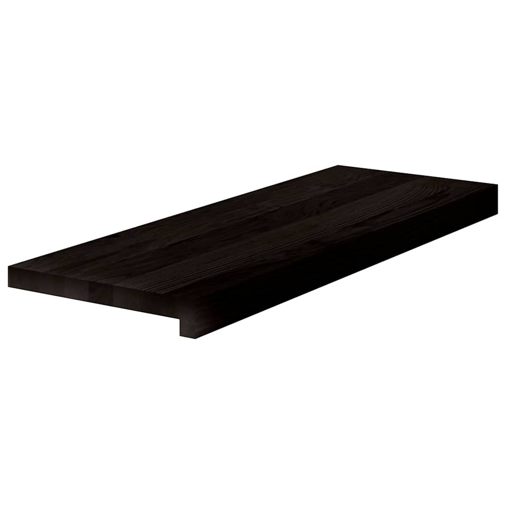 Marches d'escalier 2 p. Marron foncé 70x30x2 cm Chêne massif