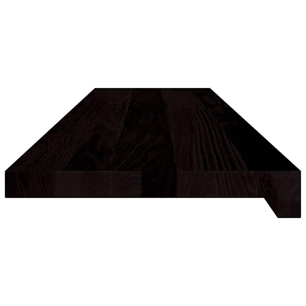 Stair treads 2 pcs. Dark brown 100x30x2 cm Solid oak