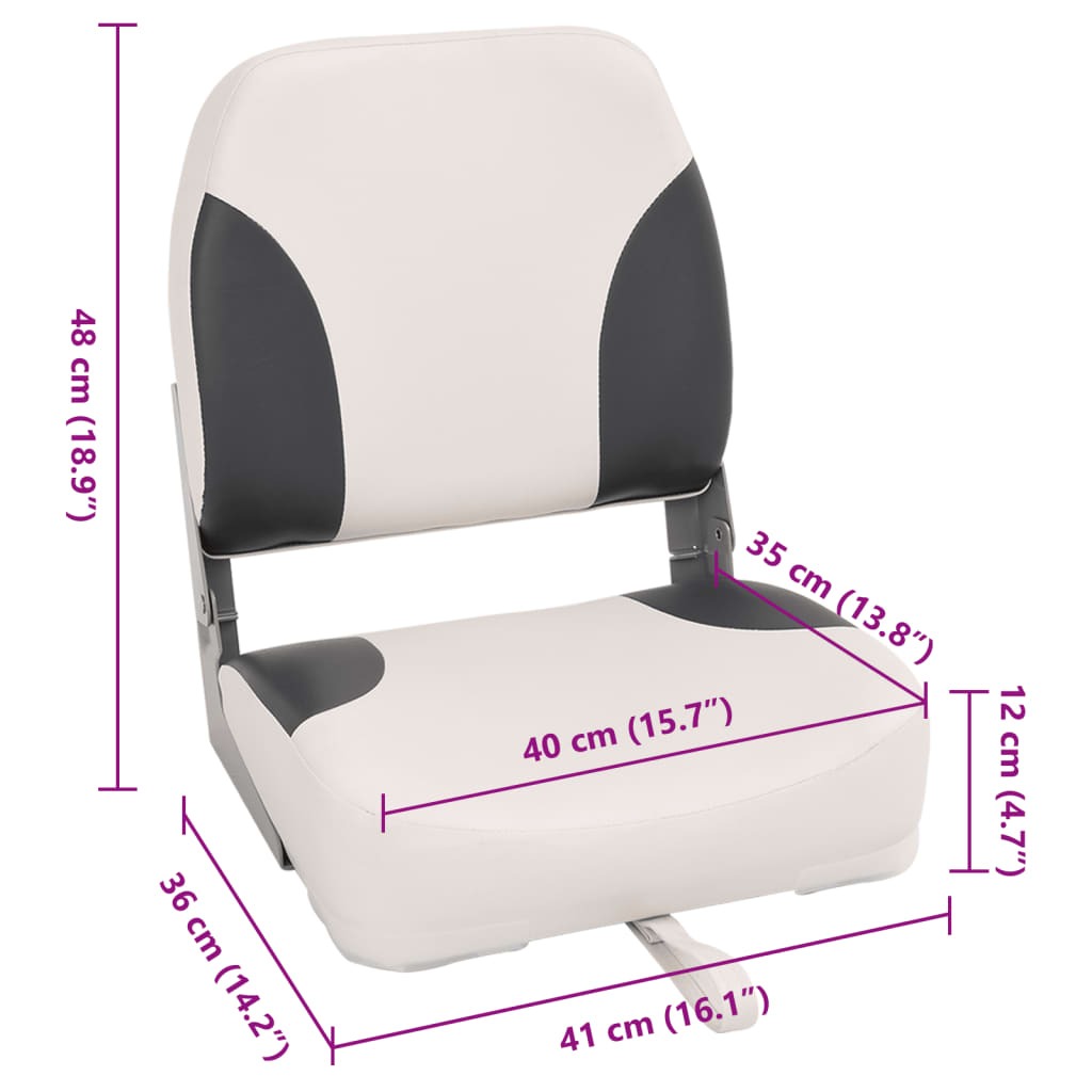 Boat Seat with Mounting Strap Foldable 41x36x48 cm