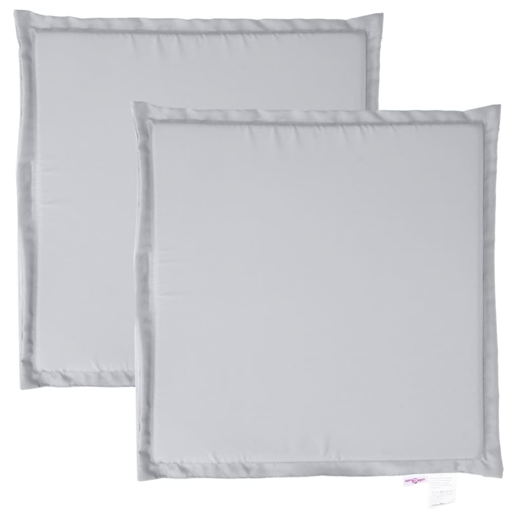 Coussins de jardin 2 pcs Gris clair 45x45x2 cm Carré