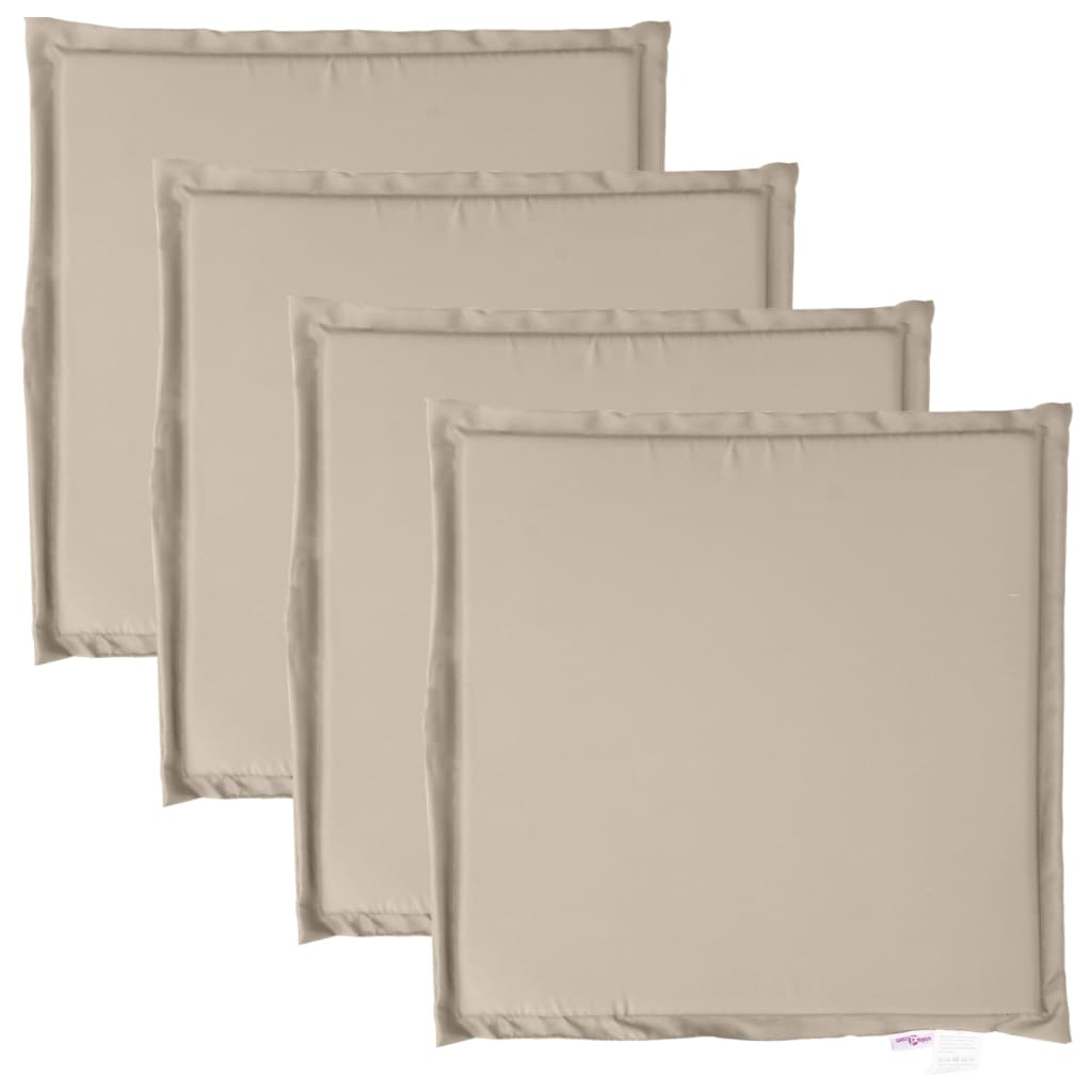 Garden Seat Cushions 4 pcs Taupe 45x45x2 cm Square