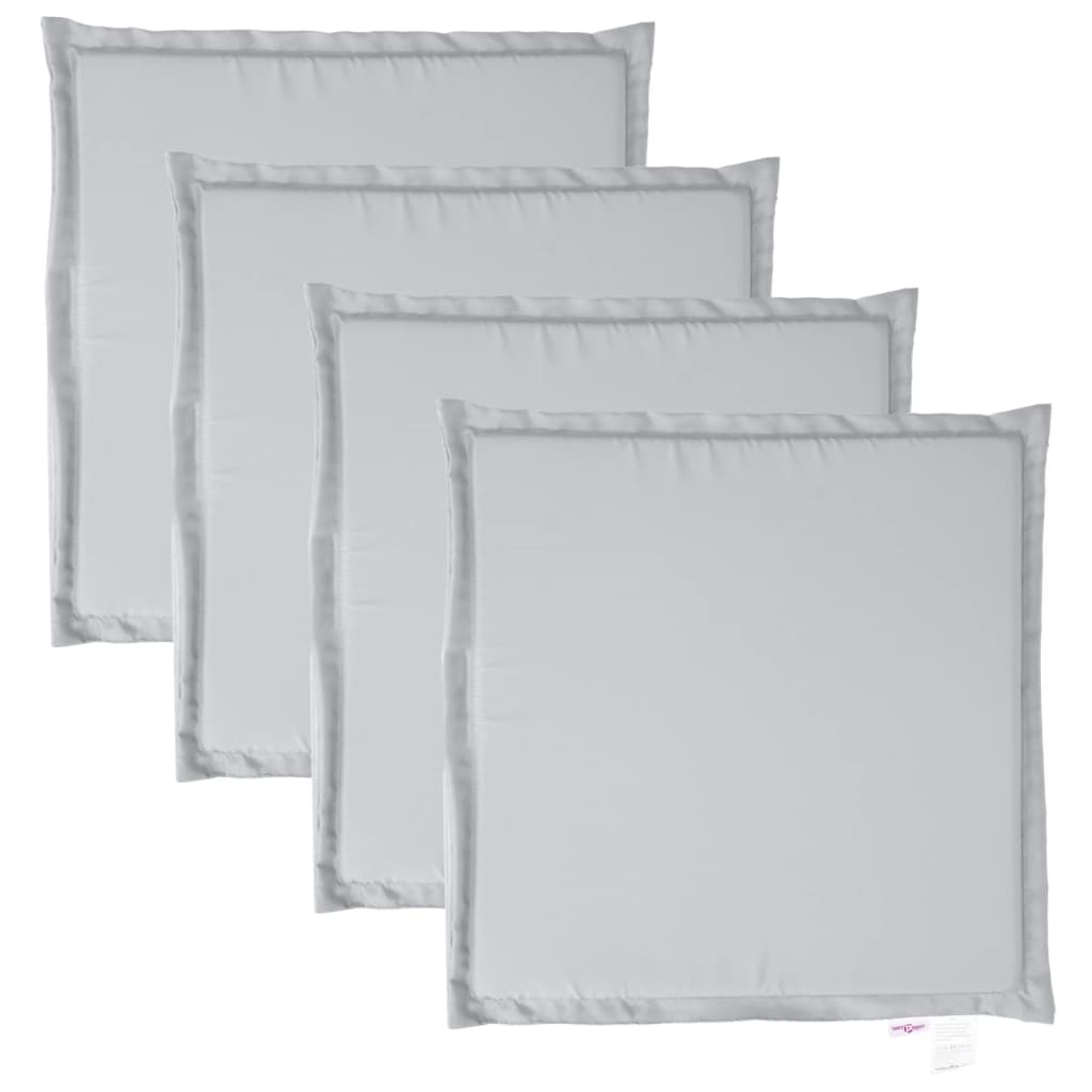 Garden Seat Cushions 4 pcs Light Grey 45x45x2 cm Square
