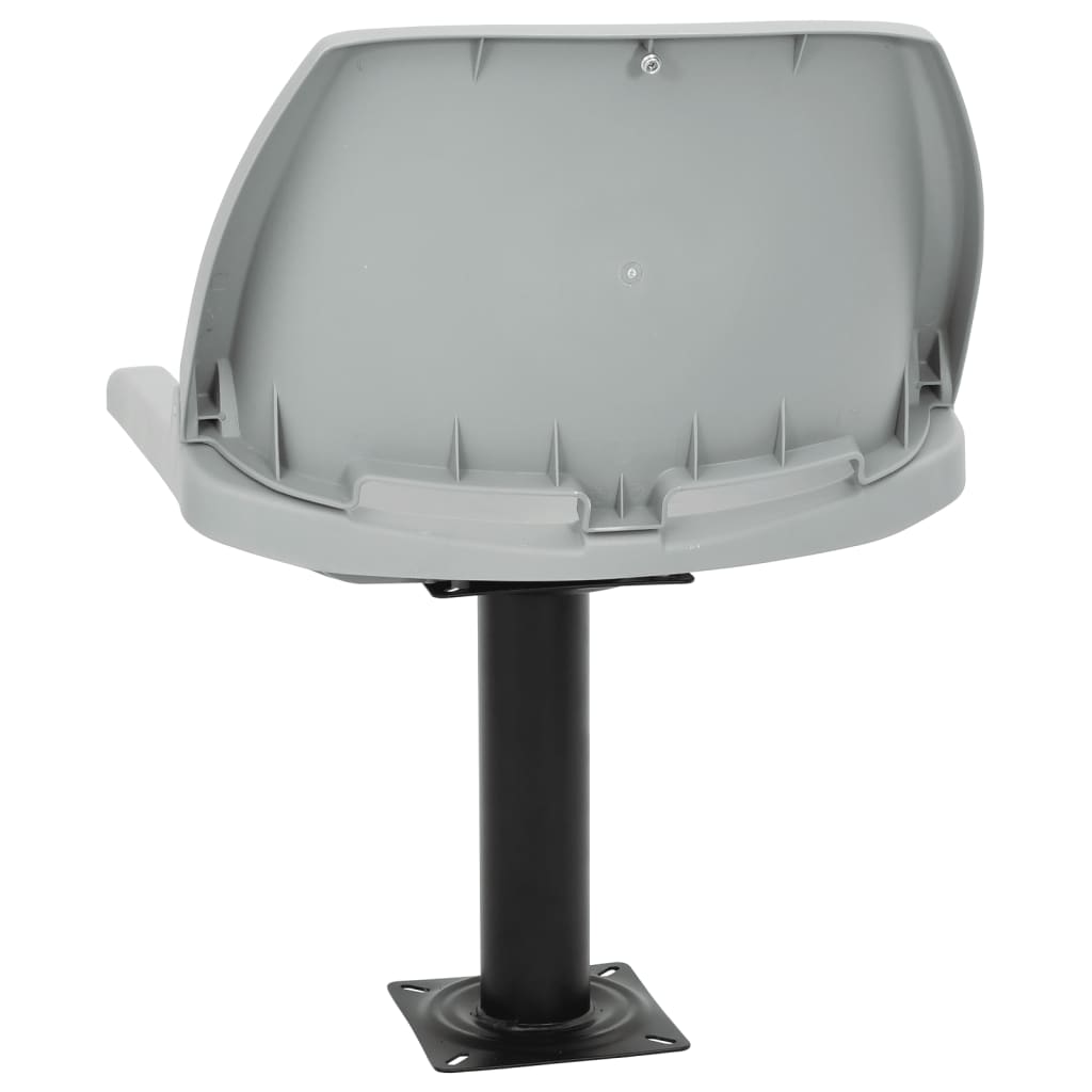 2-tlg. Bootssitz-Set Klappbar Kein Kissen Grau 48x51x41 cm