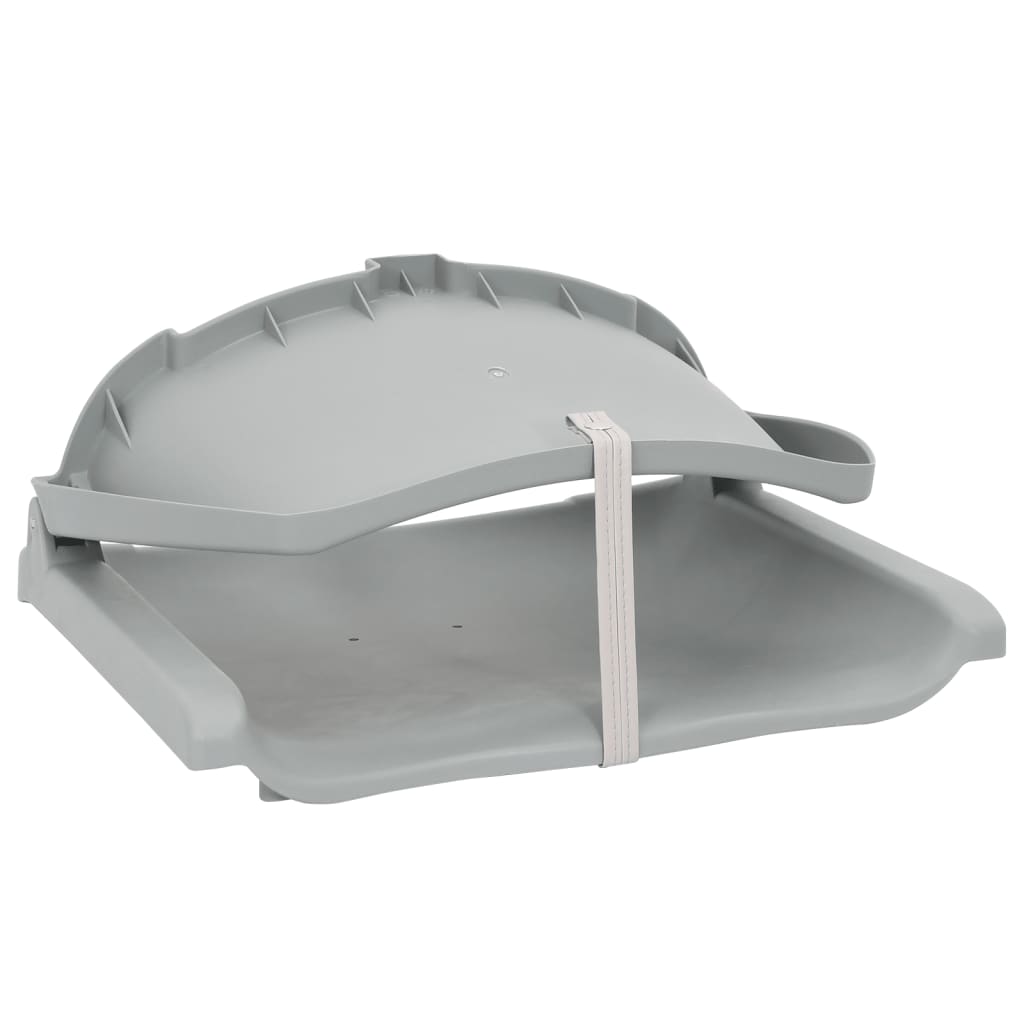 Ensemble de 2 sièges de bateau pliables Sans coussin Gris 48x51x41 cm
