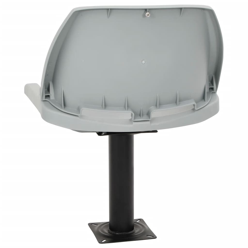 4-tlg. Bootssitz-Set Klappbar Kein Kissen Grau 48x51x41 cm