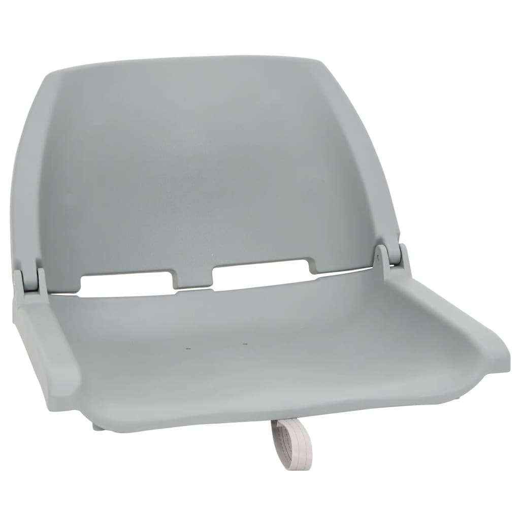 Ensemble de 4 sièges bateau pliants Sans coussin Gris 48x51x41 cm