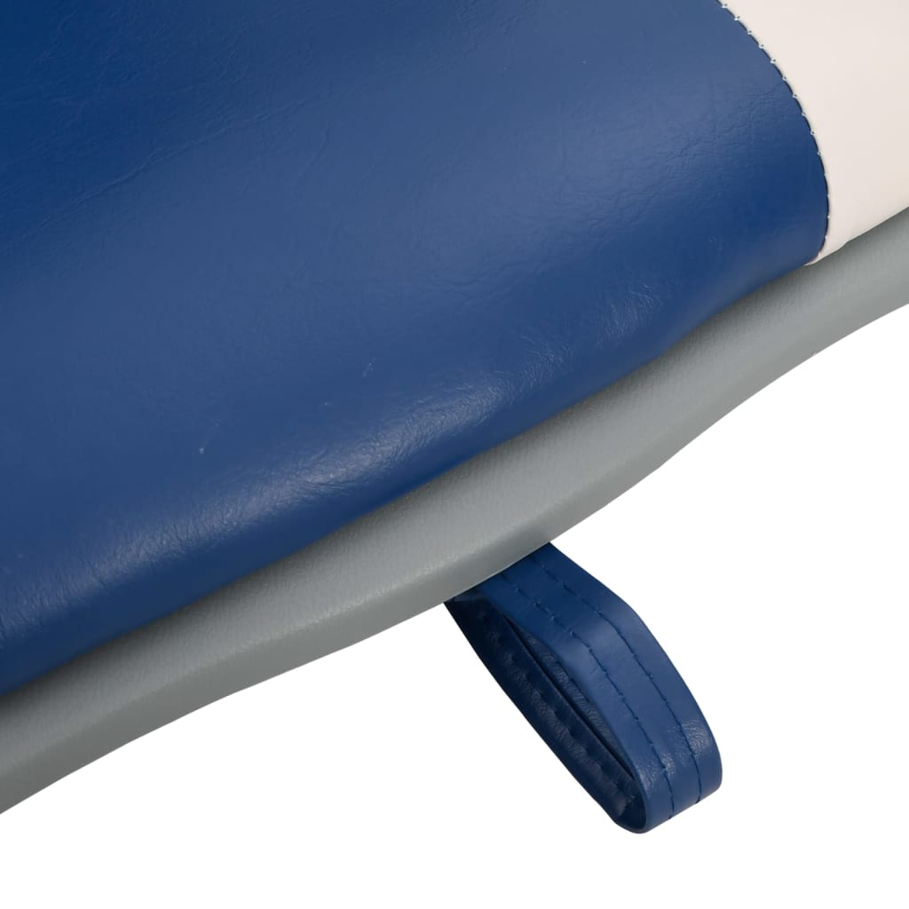 Ensemble de 2 sièges de bateau pliables bleu et blanc 48x51x41 cm