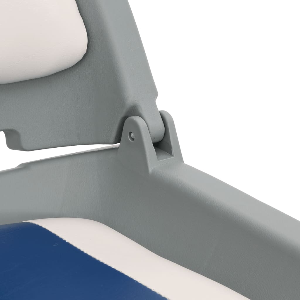 2-tlg. Bootssitz-Set Klappbar Blau und Weiß 48x51x41 cm