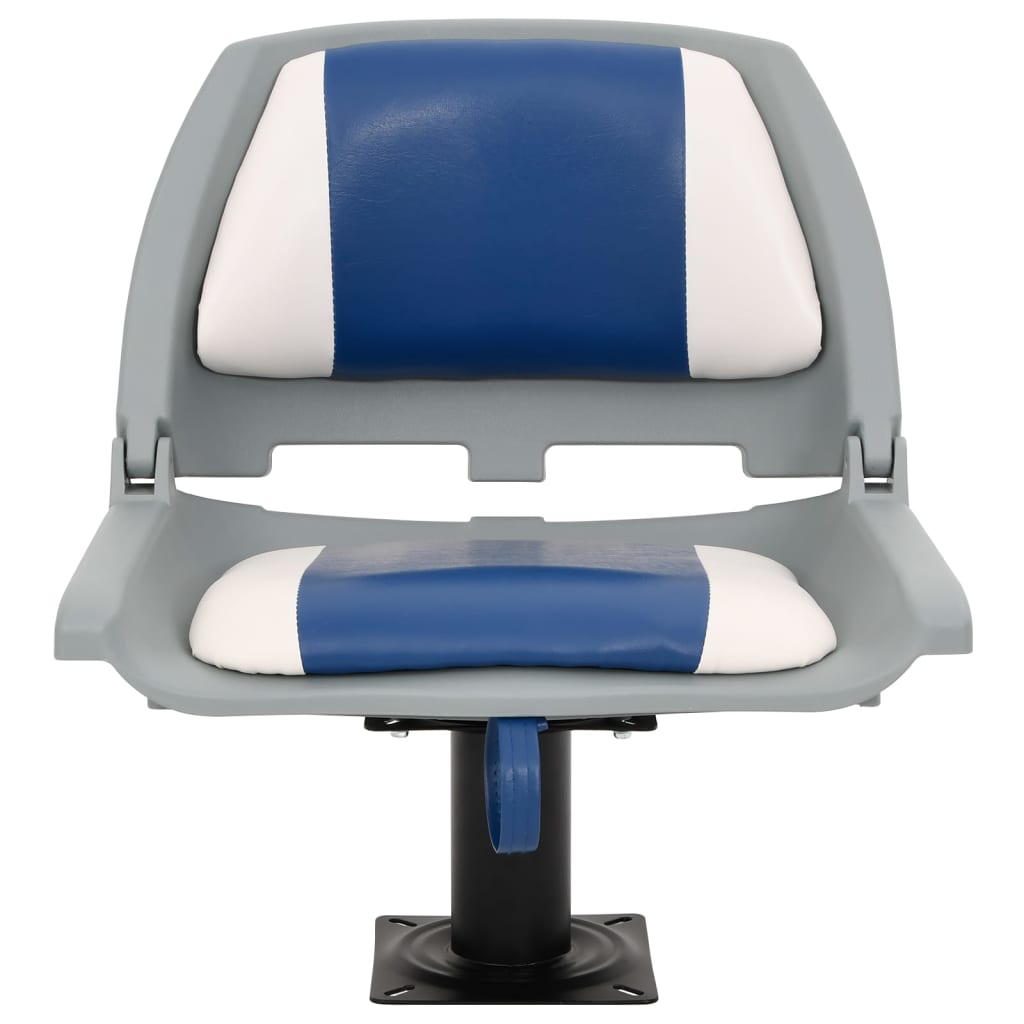 4-pc. Boat Seat Set Foldable Blue and White 48x51x41 cm