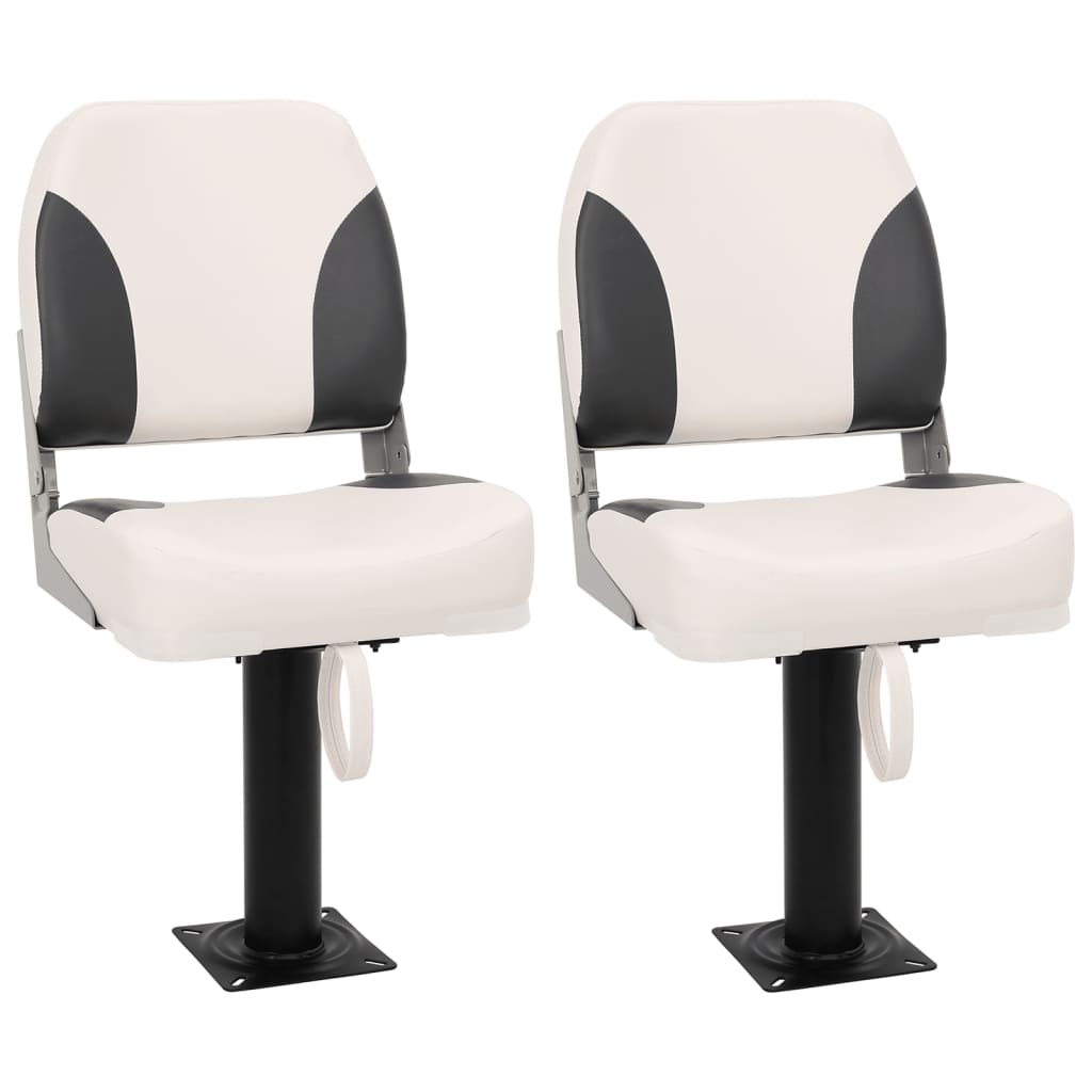 Folding Boat Seat 2-Piece Set Low Backrest