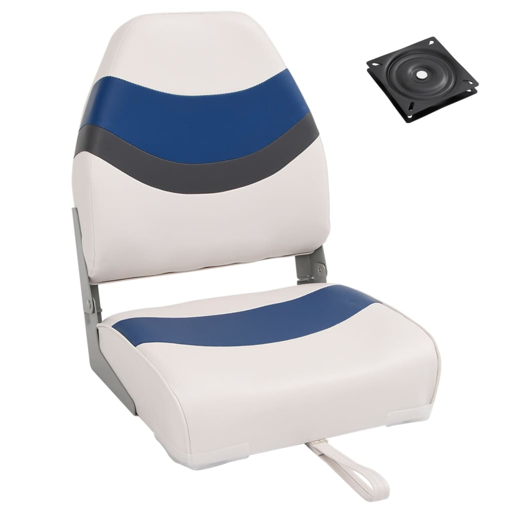 2-piece Boat Seat Set Foldable High Backrest