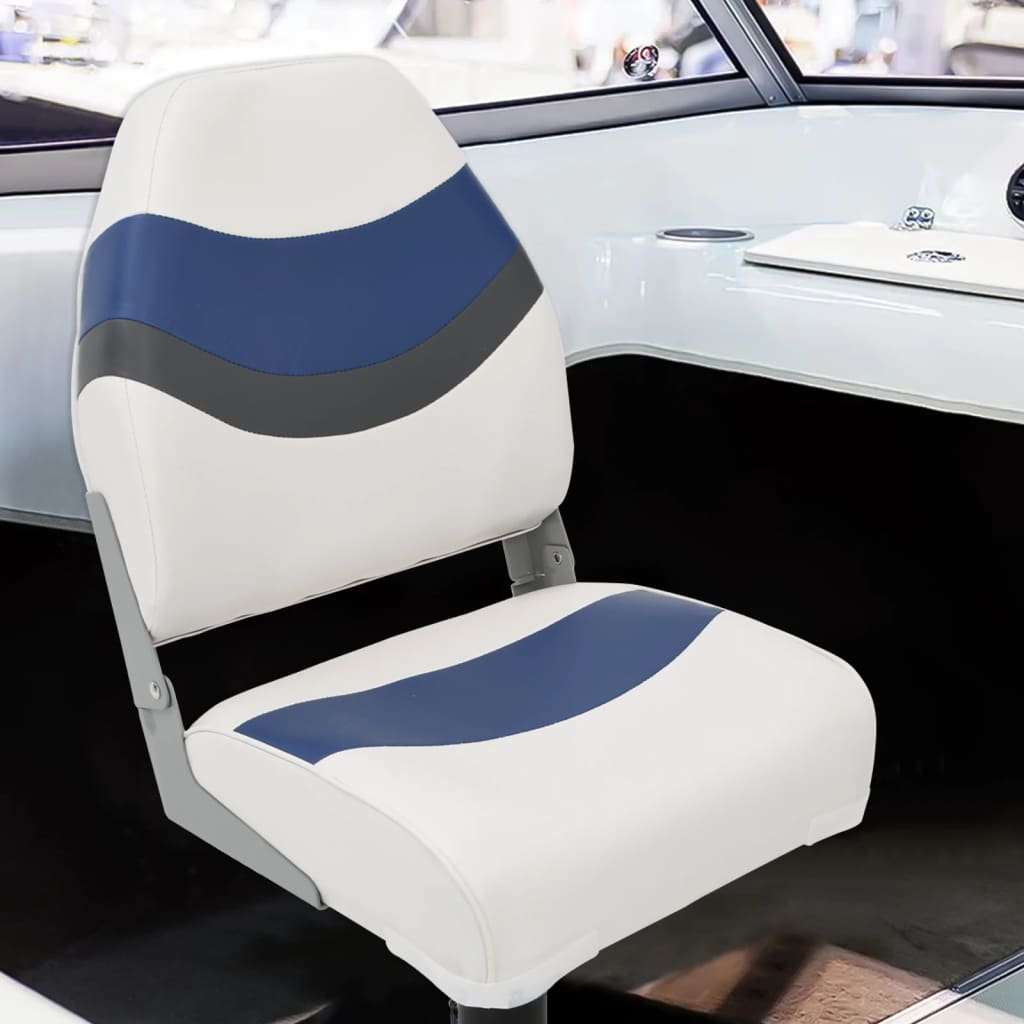 2-piece Boat Seat Set Foldable High Backrest