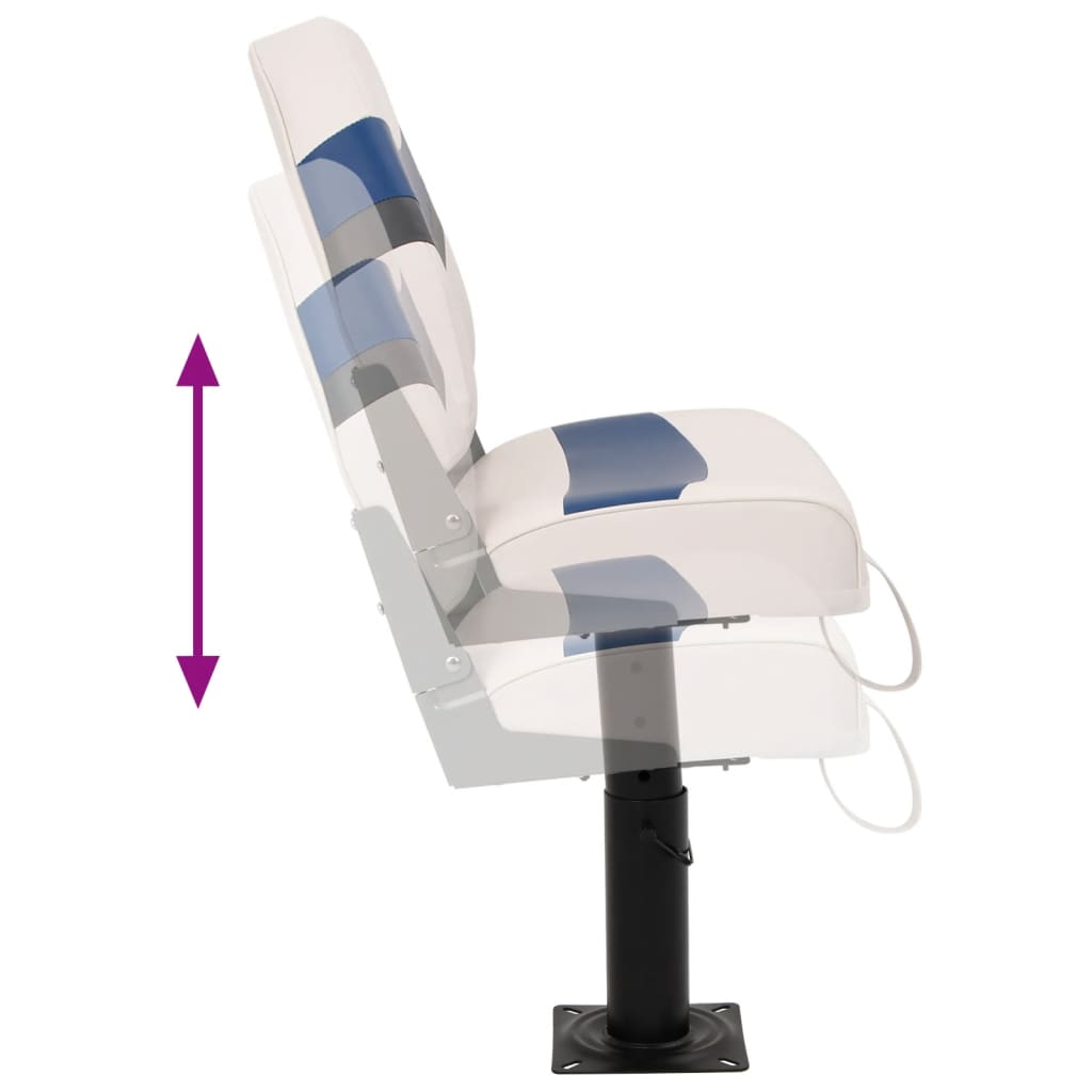 2-pc. Boat Seat Set Foldable High Backrest