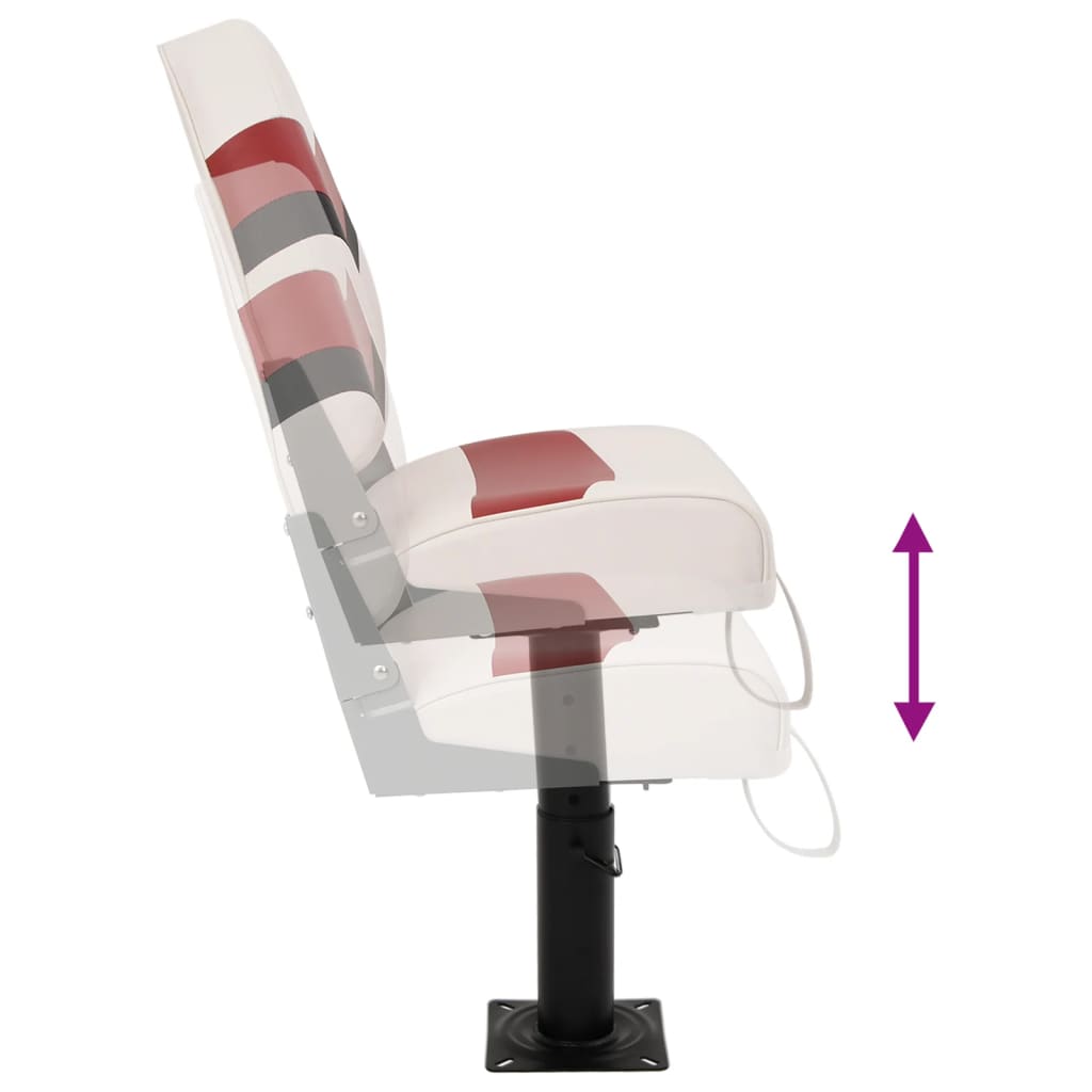 2-piece boat seat set, foldable, high backrest