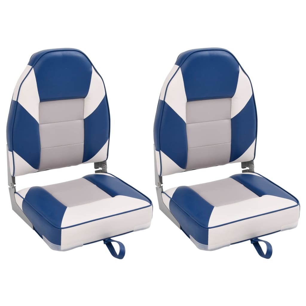 Sièges de bateau 2 pcs. avec dossier haut pliable 39x43x58 cm