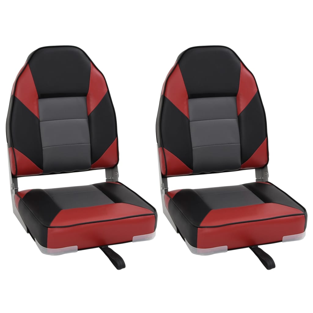 Sièges de bateau 2 pcs avec dossier haut rabattable 39x43x58 cm
