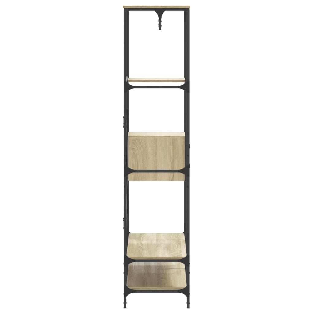 Garment Rack with Shelves Sonoma Oak Wood-Based Material