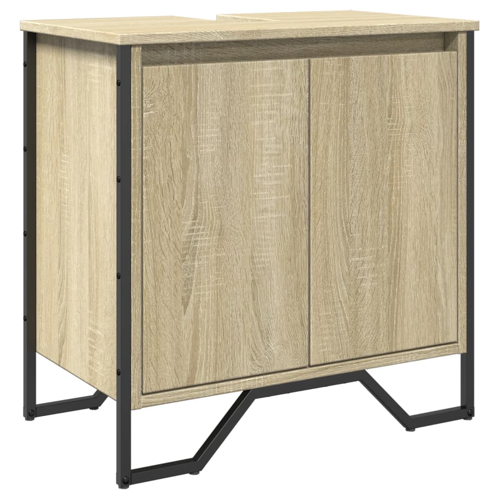 Waschbeckenunterschrank Sonoma-Eiche 60x35x60 cm Holzwerkstoff