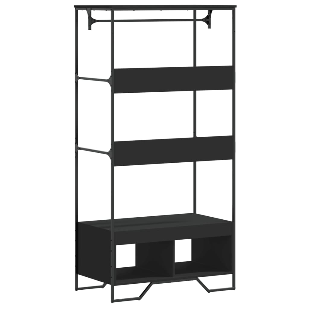 Clothes Rack Black 90x50x180 cm Engineered Wood