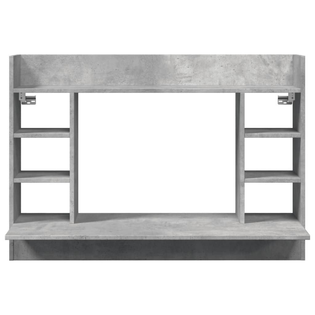 Wall-Mounted Desk Concrete Gray 105x48x75 cm Engineered Wood