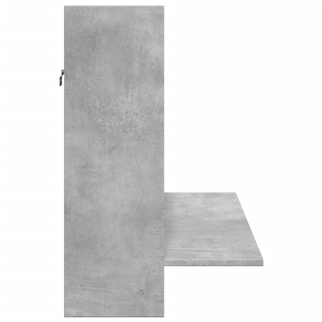 Wall-Mounted Desk Concrete Gray 105x48x75 cm Engineered Wood