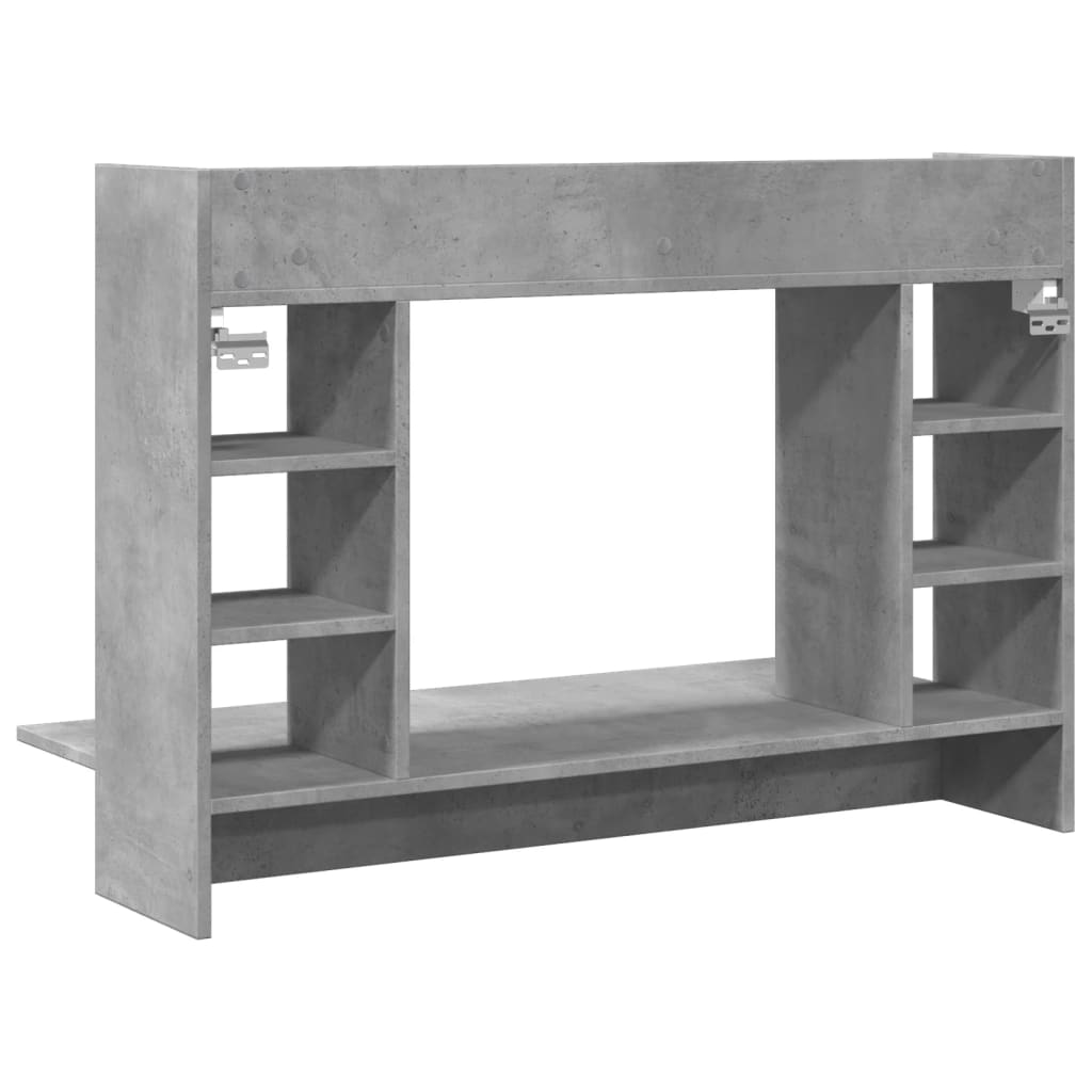 Wall-Mounted Desk Concrete Gray 105x48x75 cm Engineered Wood