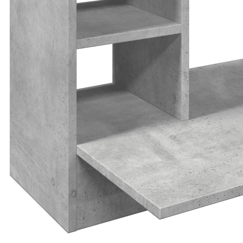 Wall-Mounted Desk Concrete Gray 105x48x75 cm Engineered Wood