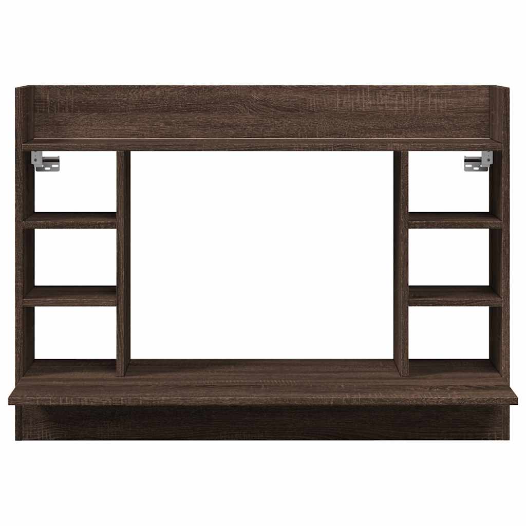 Wall-mounted Desk Brown Oak Look 105x48x75 cm Engineered Wood