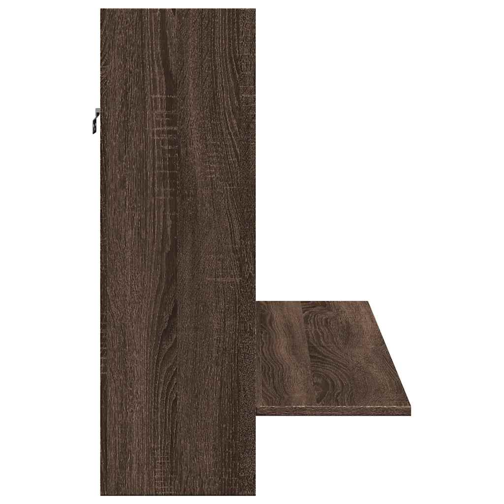 Wall-mounted Desk Brown Oak Look 105x48x75 cm Engineered Wood