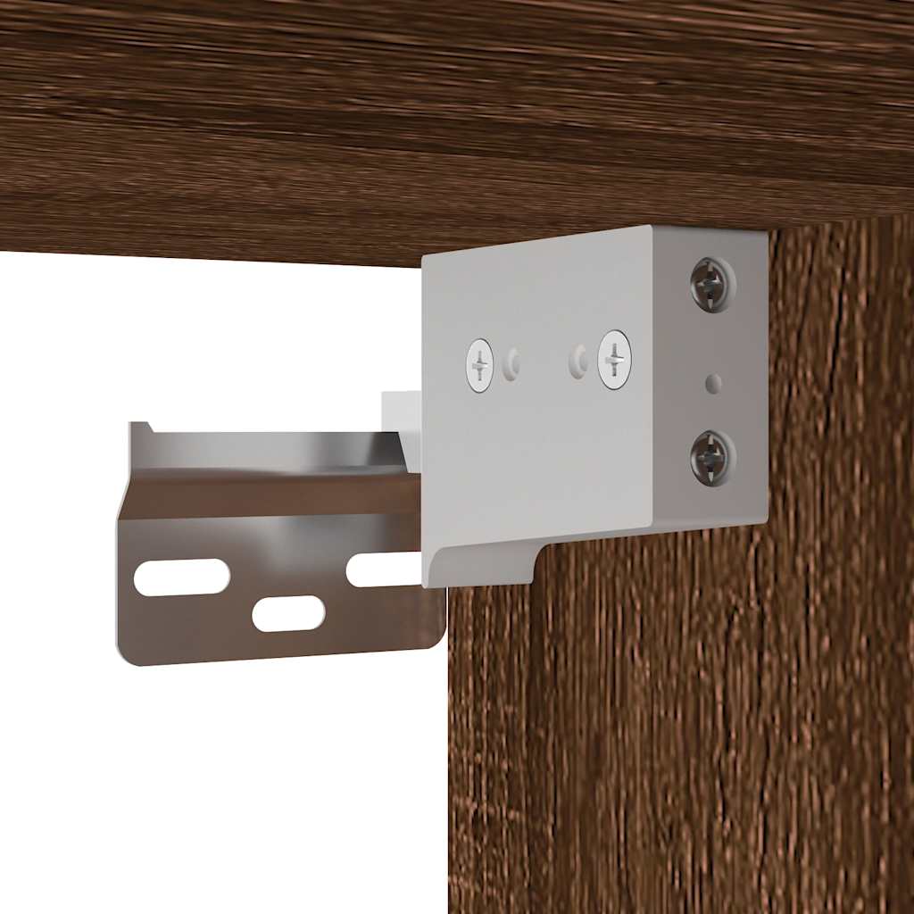 Wall-mounted Desk Brown Oak Look 105x48x75 cm Engineered Wood