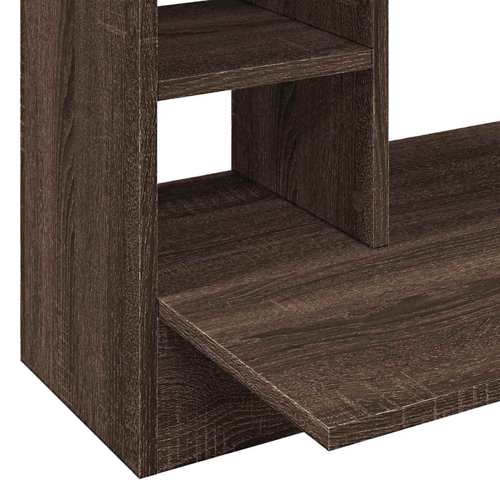Wall-mounted Desk Brown Oak Look 105x48x75 cm Engineered Wood