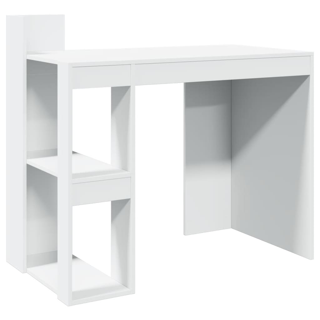 Desk White 103.5x56.5x94 cm Engineered Wood