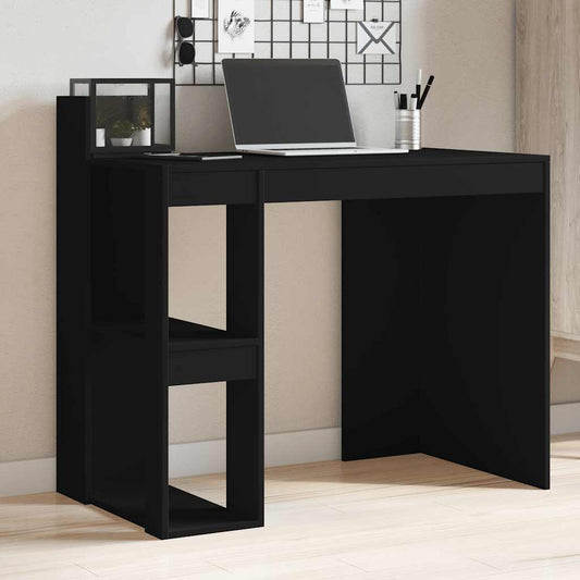 Bureau noir 103,5x56,5x94 cm Bois d'ingénierie