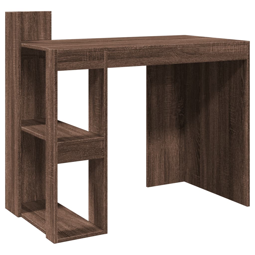 Desk Brown Oak-Effect 103.5x56.5x94 cm Engineered Wood
