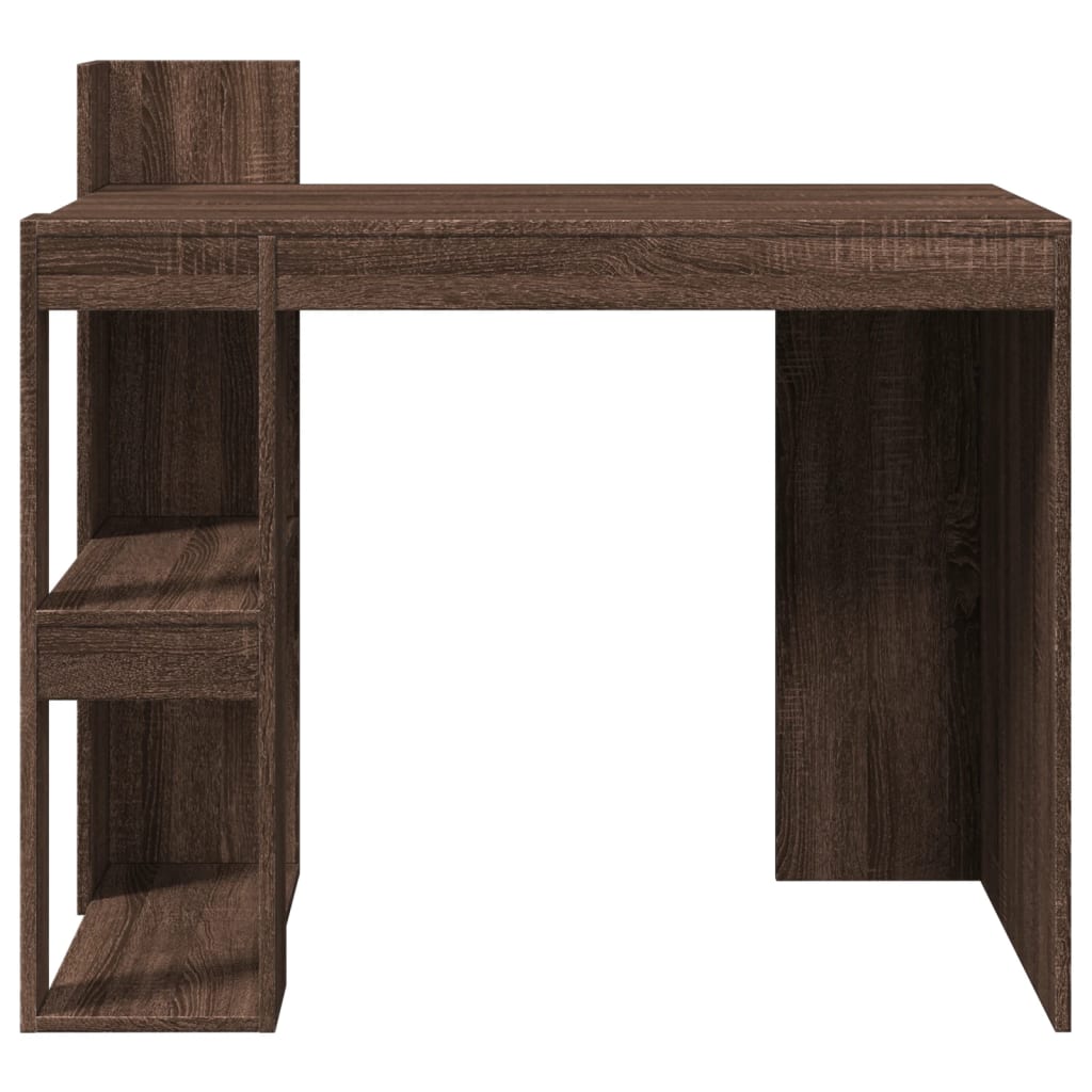 Desk Brown Oak-Effect 103.5x56.5x94 cm Engineered Wood