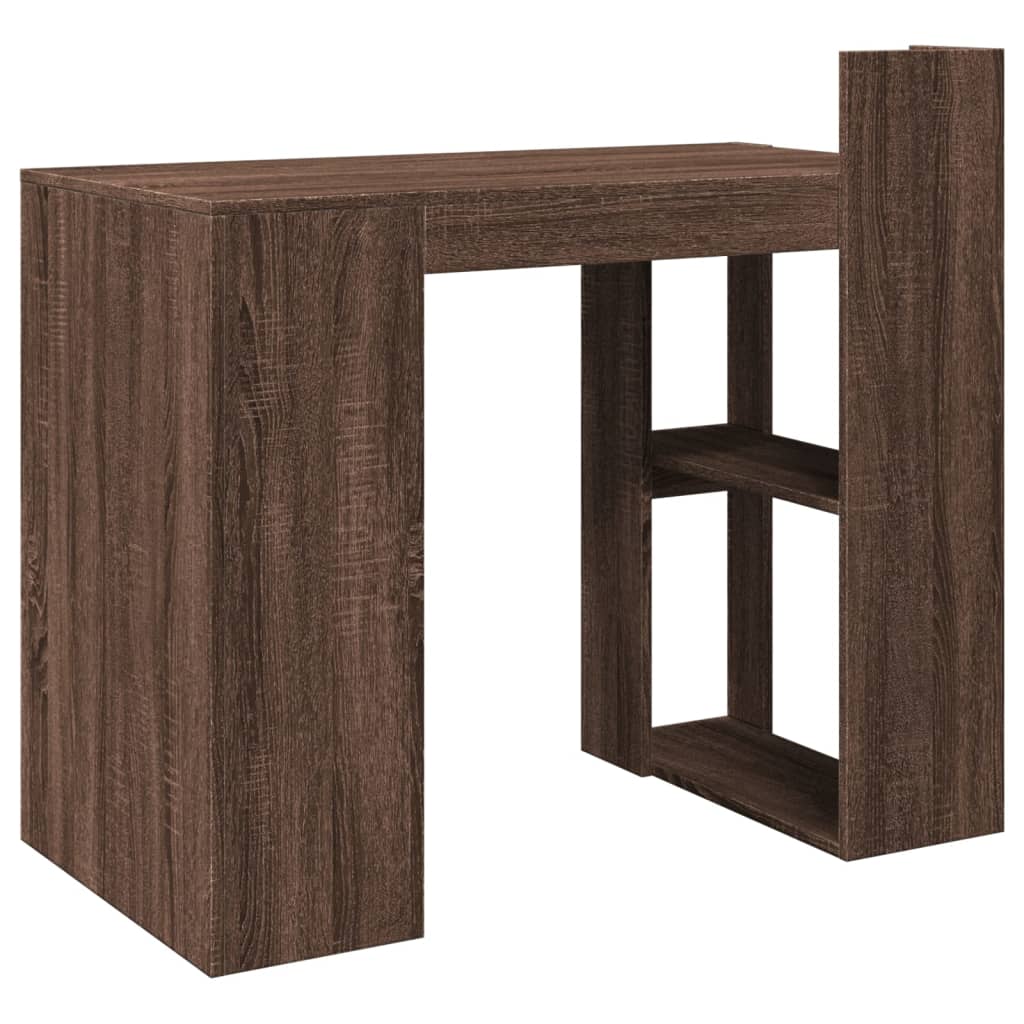 Desk Brown Oak-Effect 103.5x56.5x94 cm Engineered Wood